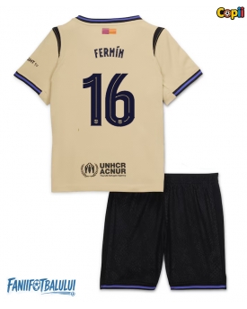 Barcelona Fermin Lopez #16 Echipament de Fotbal Replică 2025-26 Copii Deplasare (+ Șorturi)